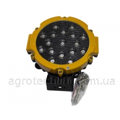 Фара кругла LED 51w (жовтий корпус)